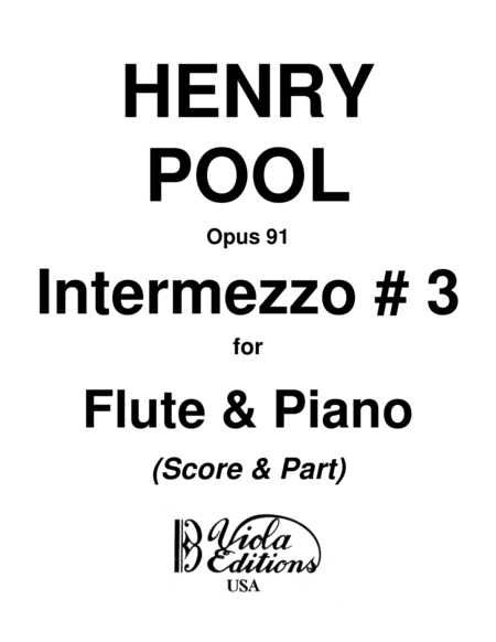 Free Sheet Music Intermezzo For Flute Piano 3 Score Part