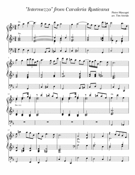 Intermezzo From Cavaleria Rusticana Sheet Music