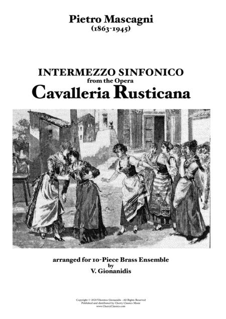 Intermezzo From The Opera Cavalleria Rusticana Arranged For 10 Part Brass Ensemble Sheet Music