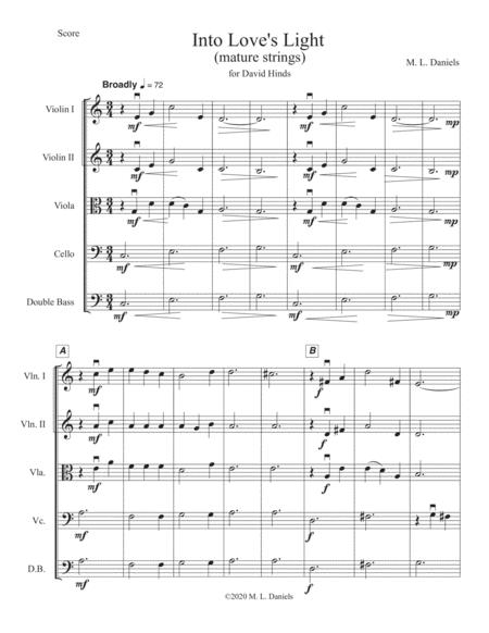 Free Sheet Music Into Loves Light For Mature Strings