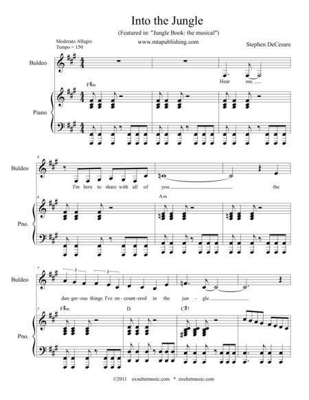 Into The Jungle Sheet Music