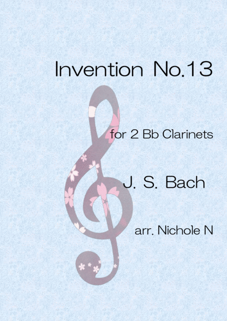 Invention No 13 Bwv784 For 2 Bb Clarinets Sheet Music