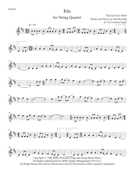 Iris String Quartet Sheet Music