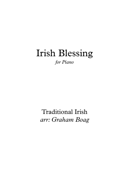 Irish Blessing For Piano Sheet Music