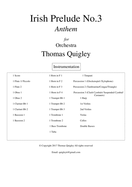 Irish Prelude No 3 Anthem Sheet Music