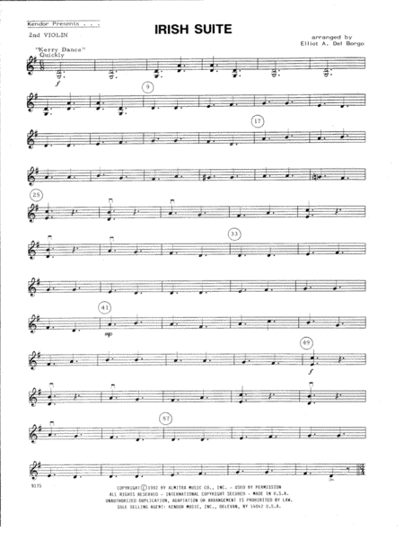 Irish Suite 2nd Violin Sheet Music