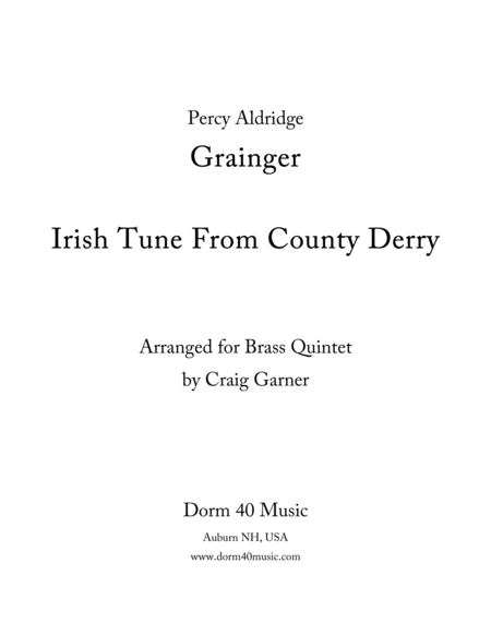 Free Sheet Music Irish Tune From County Derry