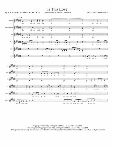 Is This Love Ssaa A Cappella Sheet Music