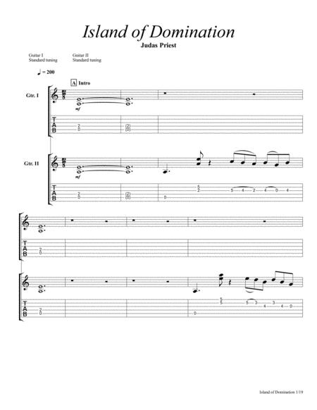 Island Of Domination Sheet Music