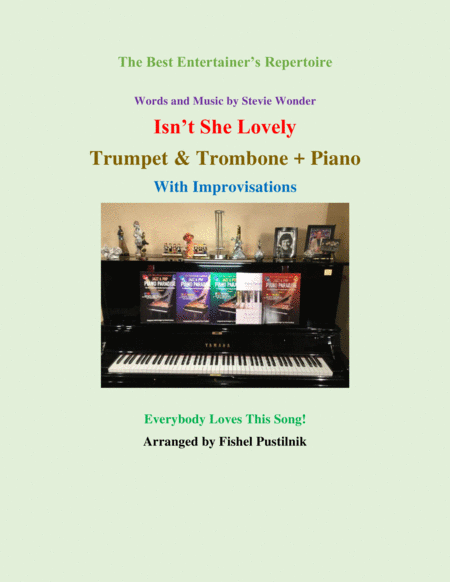 Free Sheet Music Isnt She Lovely For Trumpet Trombone And Piano Jazz Pop Version With Improvisations