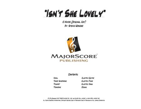 Free Sheet Music Isnt She Lovely Vocal 7 Piece Original Key E Major