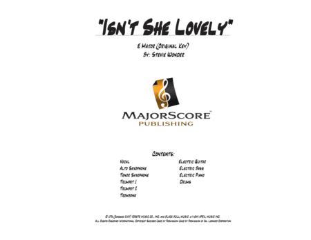 Free Sheet Music Isnt She Lovely Vocal 9 Piece Original Key E Major