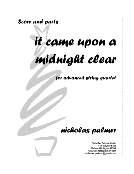 It Came Upon A Midnight Clear A Christmas Nocturne Sheet Music