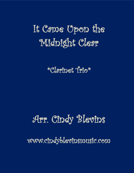 Free Sheet Music It Came Upon The Midnight Clear For Clarinet Trio