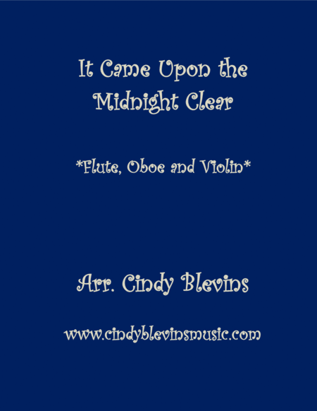 Free Sheet Music It Came Upon The Midnight Clear For Flute Oboe And Violin