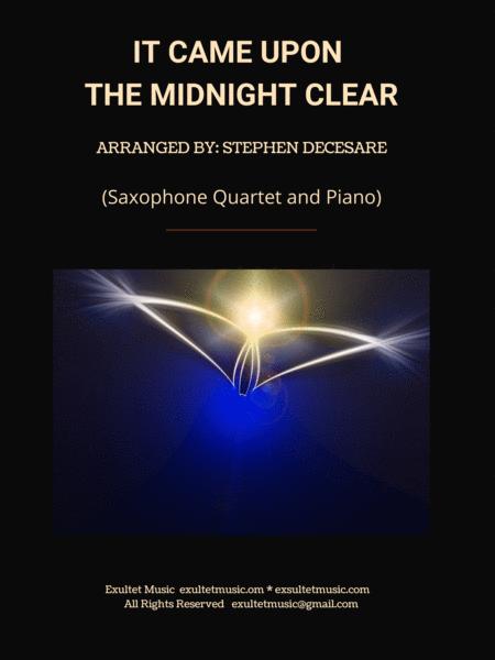 Free Sheet Music It Came Upon The Midnight Clear Saxophone Quartet And Piano