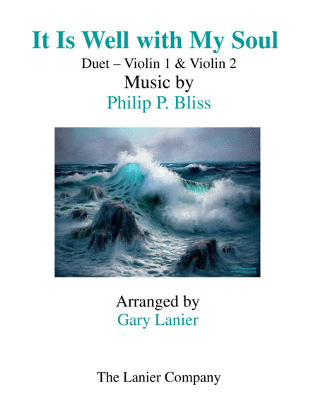 It Is Well With My Soul Duet Violin 1 Violin 2 Score Instrumental Parts Included Sheet Music