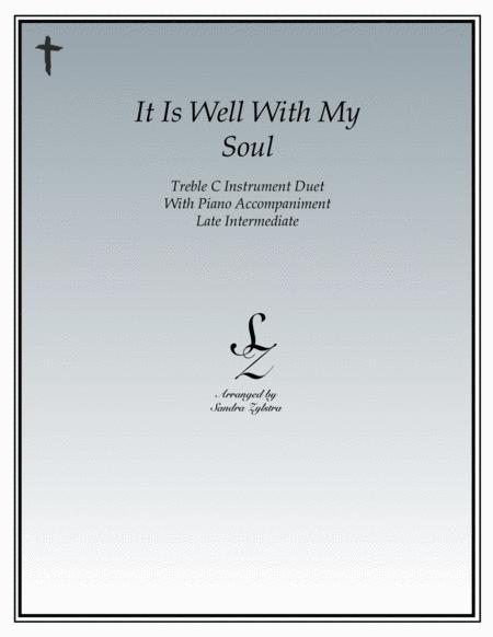 Free Sheet Music It Is Well With My Soul Treble C Instrument Duet