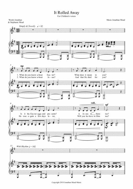 It Rolled Away For Childrens Voices Sheet Music