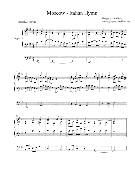 Free Sheet Music Italian Hymn Moscow Come Thou Almighty King