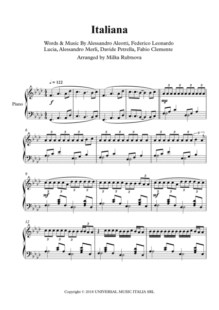 Free Sheet Music Italiana