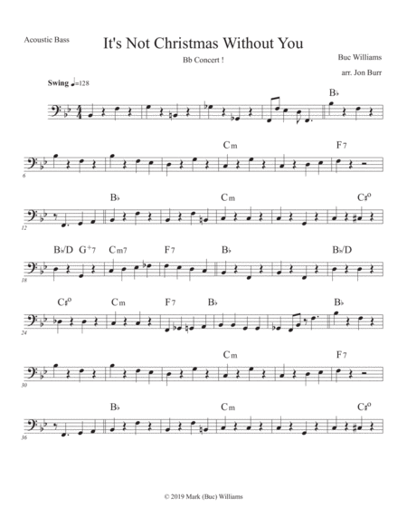 Free Sheet Music Its Not Christmas Without You Key Of Bb