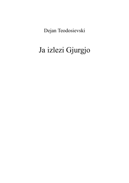 Free Sheet Music Ja Izlezi Gjurgjo