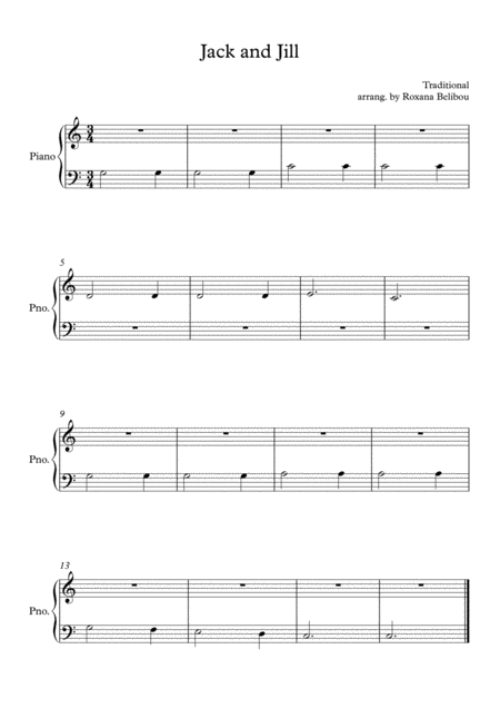 Free Sheet Music Jack And Jill