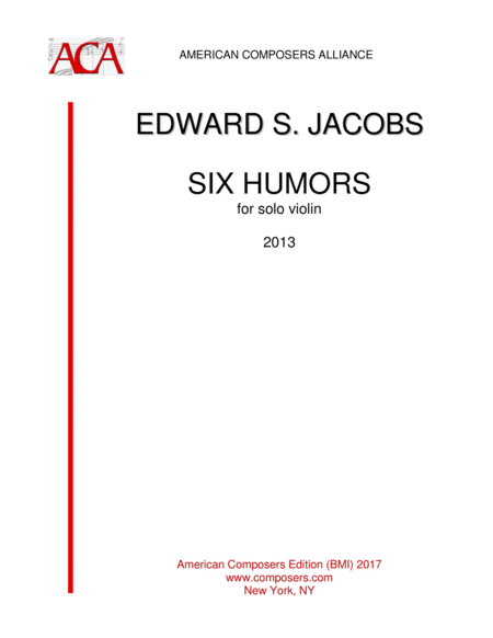 Free Sheet Music Jacobs Six Humors