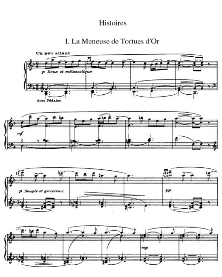 Jacques Ibert Histoires No 1 La Meneuse De Tortues D Or Original Version Sheet Music