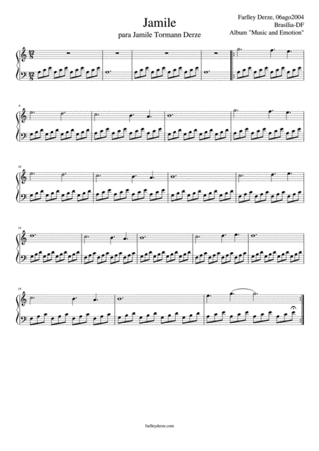 Free Sheet Music Jamile