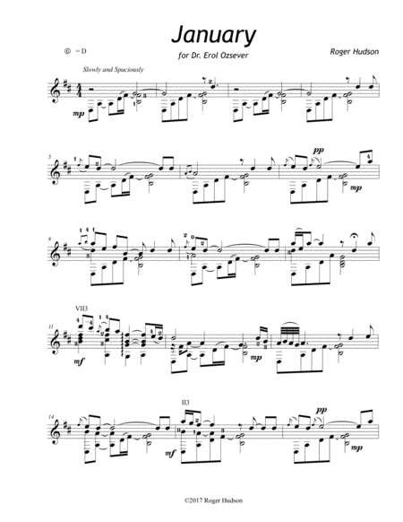 Free Sheet Music January