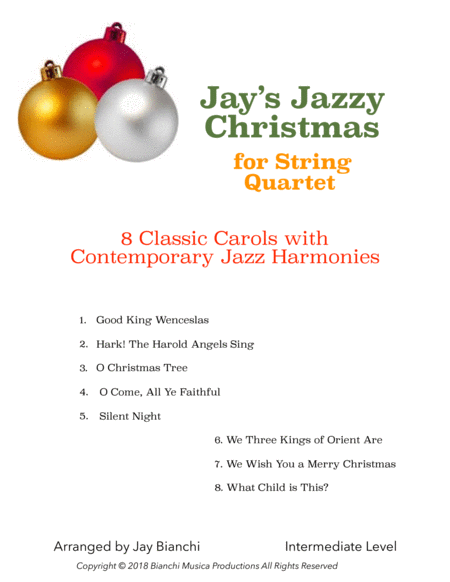 Jays Jazzy Christmas String Quartets Sheet Music