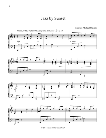 Jazz By Sunset Sheet Music