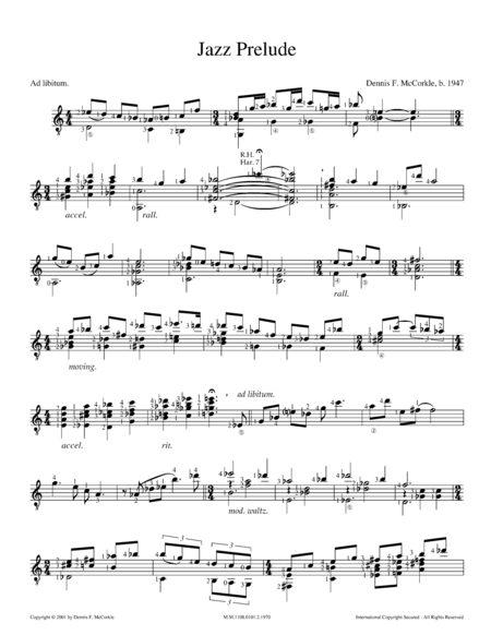 Jazz Prelude In E Minor Sheet Music