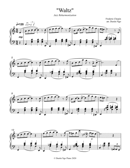 Jazz Waltz In A Minor Sheet Music