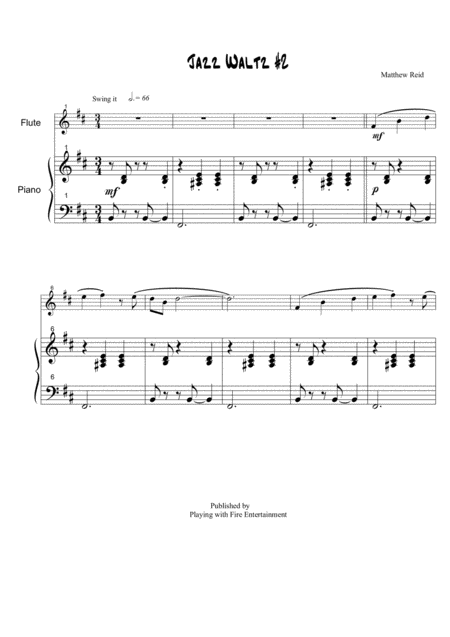 Free Sheet Music Jazz Waltz No 2