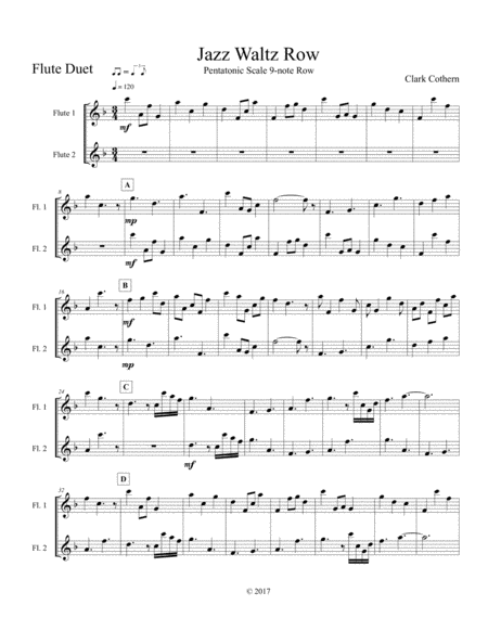 Jazz Waltz Row Sheet Music