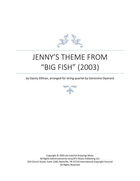 Jennys Theme From Big Fish Sheet Music