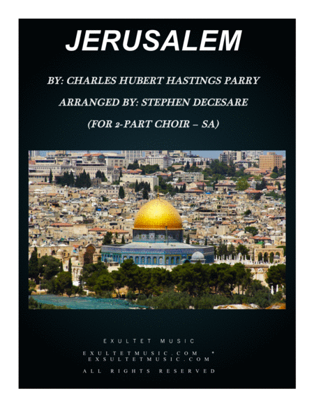 Free Sheet Music Jerusalem For 2 Part Choir Sa