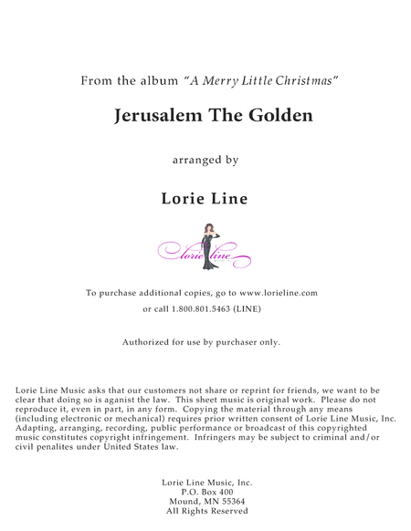 Free Sheet Music Jerusalem The Golden