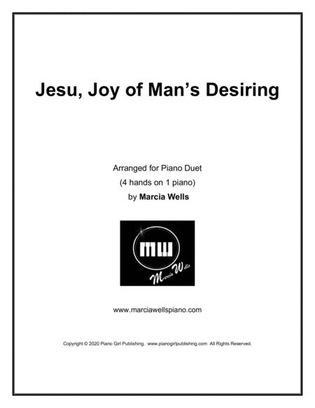 Jesu Joy Of Man Desiring Piano Duet Sheet Music