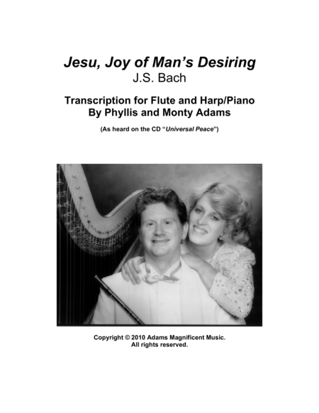 Free Sheet Music Jesu Joy Of Mans Desiring For Flute And Harp