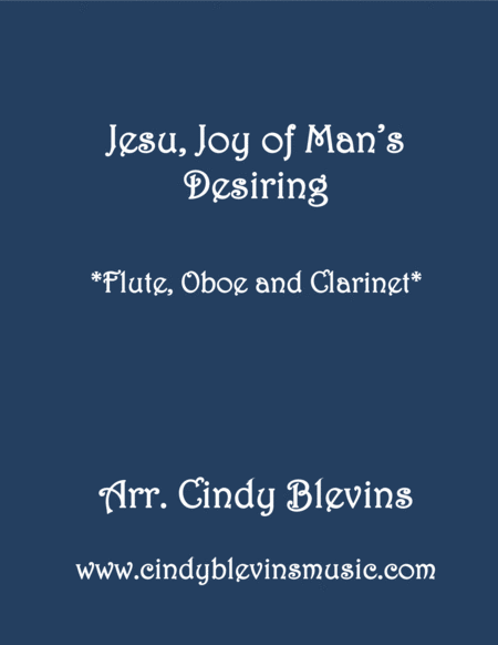 Jesu Joy Of Mans Desiring For Flute Oboe And Clarinet Sheet Music