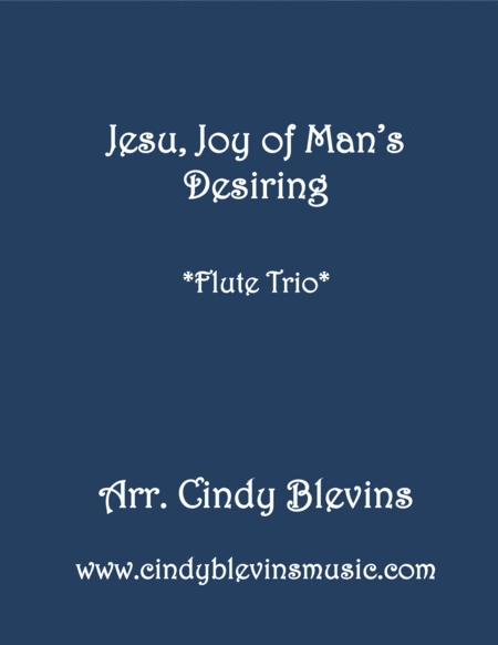 Free Sheet Music Jesu Joy Of Mans Desiring For Flute Trio