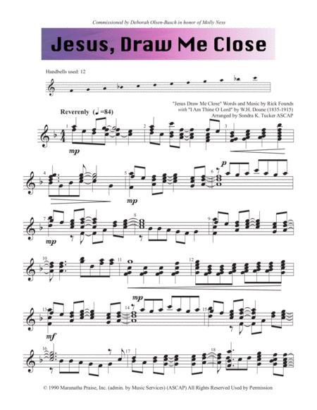 Free Sheet Music Jesus Draw Me Close