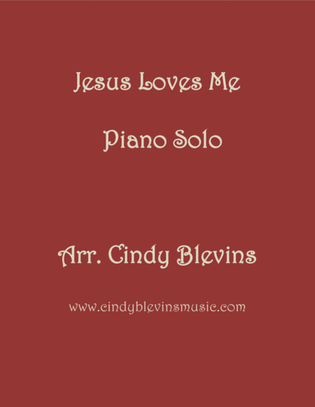 Free Sheet Music Jesus Loves Me Arranged For Piano Solo