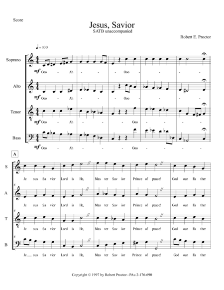 Jesus Savior Lord To Me Sheet Music