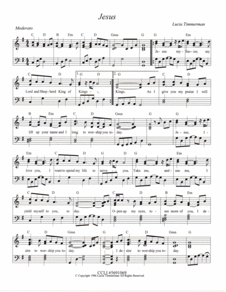 Jesus Sheet Music