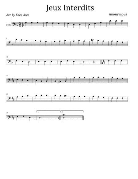 Free Sheet Music Jeux Interdits